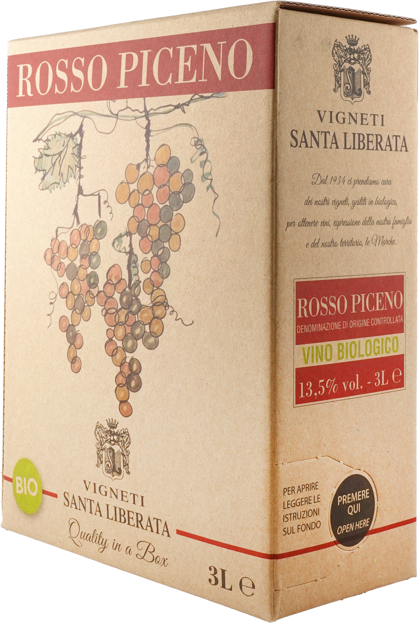 サンタ リベラータ ロッソ ピチェーノ DOC BIB 3? 2023 | アズマ
